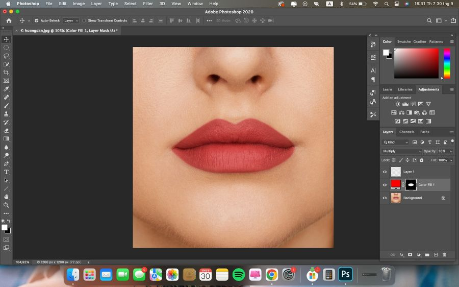 60s học ngay cách chỉnh màu môi ảnh thẻ bằng Photoshop 7 image 77