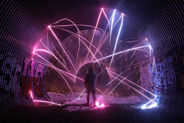 anh light painting neon